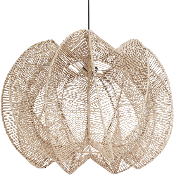 'Maninga' Hängeleuchte, Papierseil naturfarben, 60 x 58 x 123 cm