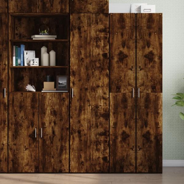 vidaXL Highboard Räuchereiche 45x42,5x185 cm Holzwerkstoff 3281410