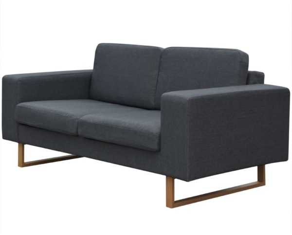vidaXL 2-Sitzer und 3-Sitzer Sofa Set Dunkelgrau 273816