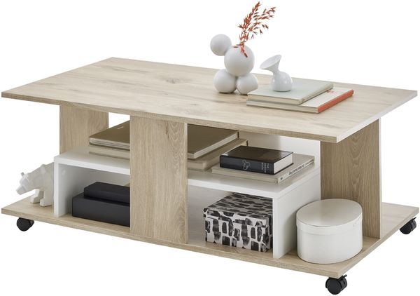 Couchtisch >Marti< in Rima Oak Dekor - 110x42,5x60cm (BxHxT)