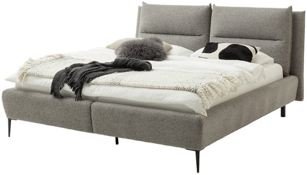 Stauraumbett >Auckland< in blaugrau - Liegefläche 180x200 cm, Stellmaß 210x116x242 (BxHxT)