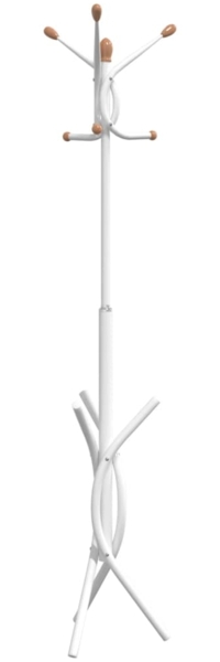 vidaXL Garderobenständer Weiß 176 cm Pulverbeschichtetes Eisen 377084