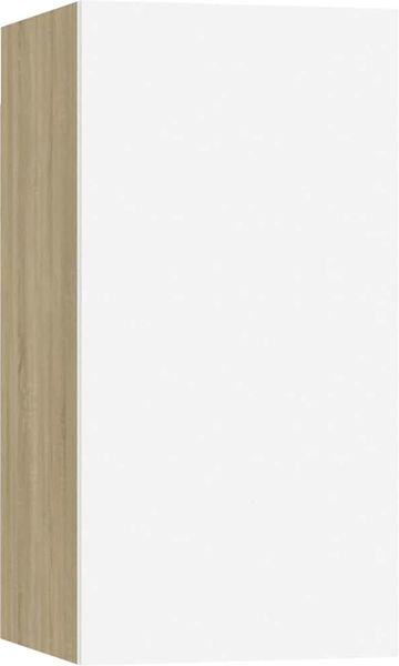 TV-Schrank Lowboard TV Weiß Sonoma-Eiche 30,5x30x60 cm Holzwerkstoff d6077e