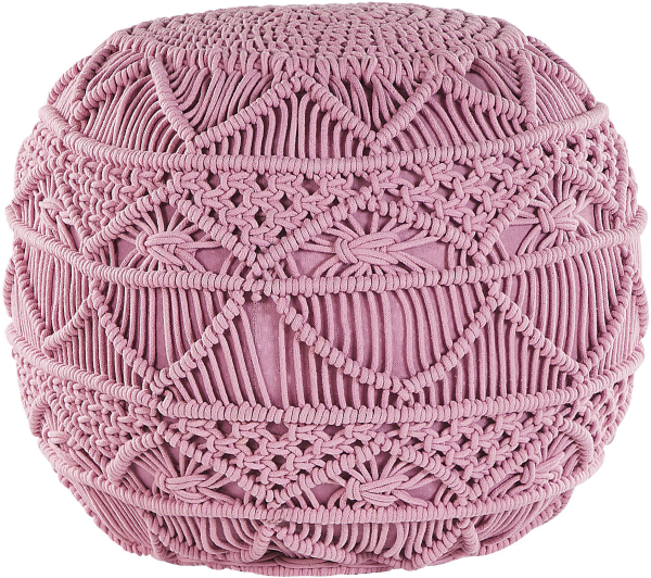 Pouf rosa ⌀ 40 cm KAYSERI