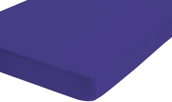 Feinbiber Spannbetttuch 90x200 cm 100% Baumwolle Eckgummi 288 Royalblau