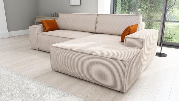 A&J MöbelLand GmbH Ecksofa TOR mit Bettkasten und Schlaffunktion Bonel