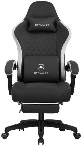 GTPLAYER Gaming-Stuhl Ergonomischer Gaming Sessel Schreibtischstuhl mit Stoffoberfläche (Pacekung), Federsitzkissen Bild 5