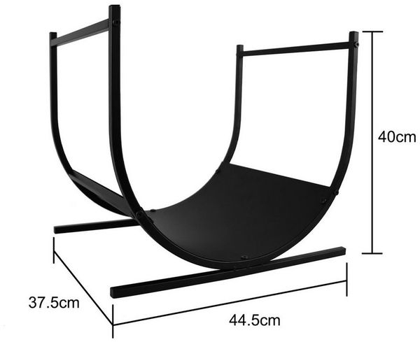 FIVMEN Kaminholzregal Kamin Holzregal U-Förm Metall Brennholzregal Holzstapelhalter, für Kaminbesteck, Holzlager Innenkamine, Outdoor Anzündwerkzeuge