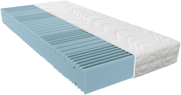 BeMeo Kaltschaum 21 cm Komfort-Höhe Größe 90 x 200 cm Härtegrad H4 (100 kg - 140 kg)