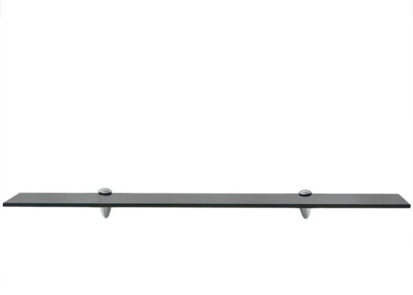vidaXL Schwebendes Regal, Glas schwarz, 0,8 x 20 x 80 cm Bild 2