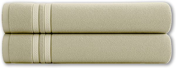 2er-Set Duschtücher 70x140cmcm Taupe 100% Baumwolle, 450g/m² extra saugfähig