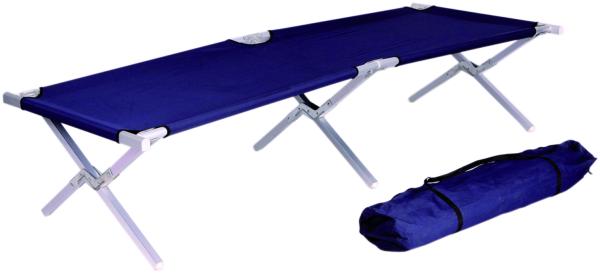 Klappbares Feldbett Campingbett Festivalbett Outdoorbett Liege Gästebett 190 cm Blau