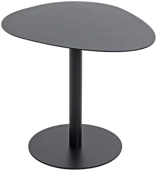 Beistelltisch >59539< in schwarz, Stahlrohr, Metall - 51x42x41cm (BxHxT)