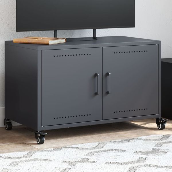 vidaXL TV-Schrank Anthrazit 68x39x43,5 cm Kaltgewalzter Stahl 846640