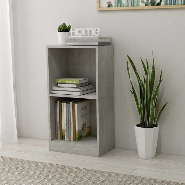 vidaXL Bücherregal Betongrau 40x24x75 cm Holzwerkstoff 800823