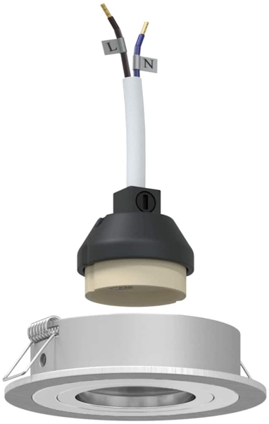 vidaXL Spotlight Silber 9 x 9 x 2 cm Aluminium 4108147