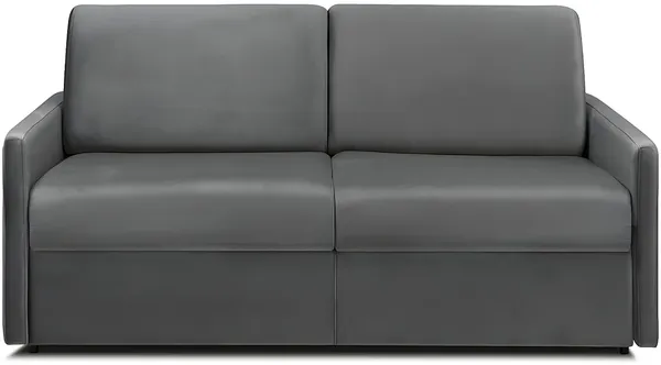 Vente-unique - CALIFE Sofa SamtStoff Grau - B 223 cm94 cm x H 85 cm x L 170 cm