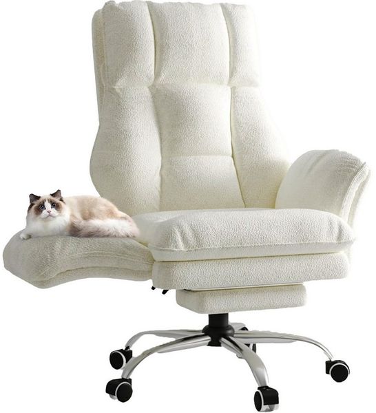 Patbrela Drehstuhl Bürostuhl Chefsessel Ergonomisch mit klappbaren Armlehnen