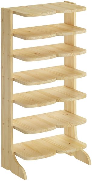 90.80-01 Doppel-Schuhregal Schuhständer Holz Stiefelform