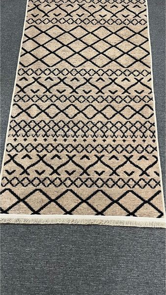 Moderner Waschbarer Teppich 120 x 180 cm Acryl Braun 88780691 [en. casa]