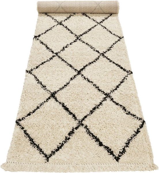 Wecon home Hochflor-Läufer STUDIO two, rechteckig, Höhe: 35 mm, weicher und kuscheliger Flor, Wohnzimmer, Schlafzimmer, im Berber-Stil