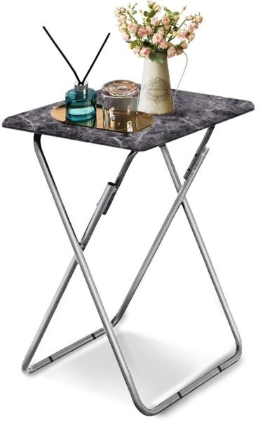 Beistelltisch Klappbar Industriestil Metallrahmen Foldable Table 48x38x66cm