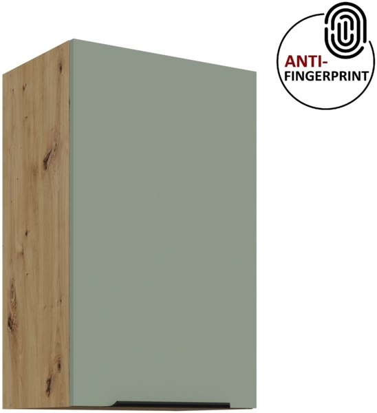 Küchen Hängeschrank 45 cm ARIA Aquamarin ultra matt + Eiche Artisan matt, hochwertige Fronten mit Anti Fingerprint Beschichtung Küchenzeile Küchenblock Bild 6