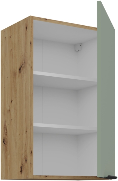 Küchen Hängeschrank 45 cm ARIA Aquamarin ultra matt + Eiche Artisan matt, hochwertige Fronten mit Anti Fingerprint Beschichtung Küchenzeile Küchenblock Bild 3