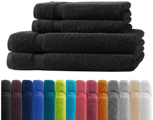 Zestri Handtücher COMFORT Handtücherset aus Baumwolle, saugstark weich, Frottee, 2x Handtuch & 2x Duschtuch, Duschtuch Saunahandtuch Gästehandtücher Badetuch Handtücher Set