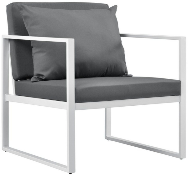 2er-Set Gartenstuhl Lerum 70x60x60 cm Weiß/Lichtgrau casa. pro