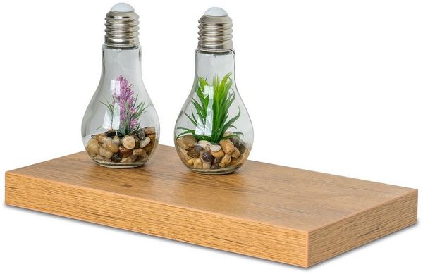 Levandeo® Wandregal, levandeo Wandboard Bobby 40cm Wildeiche Eiche Wandregal Regal Board