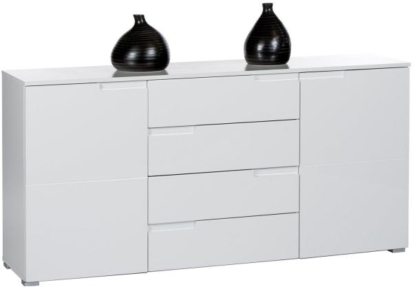 Sideboard >Suzette< in Weiß aus MDF - 165x80x40cm (BxHxT)