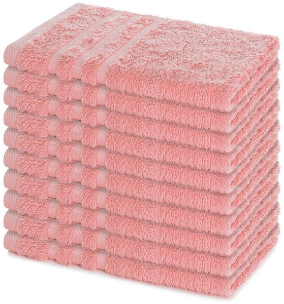 Lavea Gästehandtücher 30x50 cm, 10er Set Gästehandtuch, Elena-Frottee Handtuch, Gästetuch, (Set, 10-St), 500 g/m² Frottier, weich & saugstark, pflegeleicht