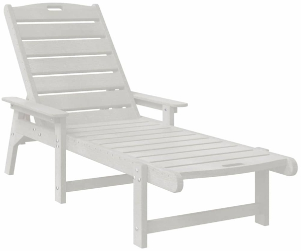 vidaXL Sonnenliege Weiß 195,5 x 53 x 98,5 cm HDPE 42006637