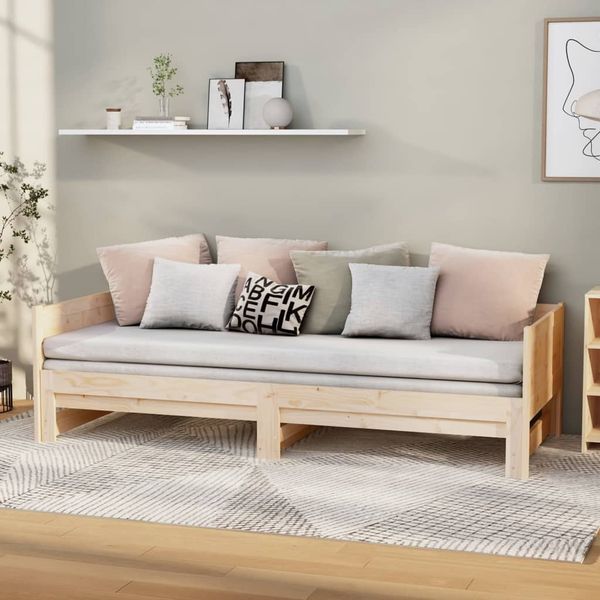 vidaXL Ausziehbares Tagesbett Massivholz Kiefer 2x(80x200) cm 820257