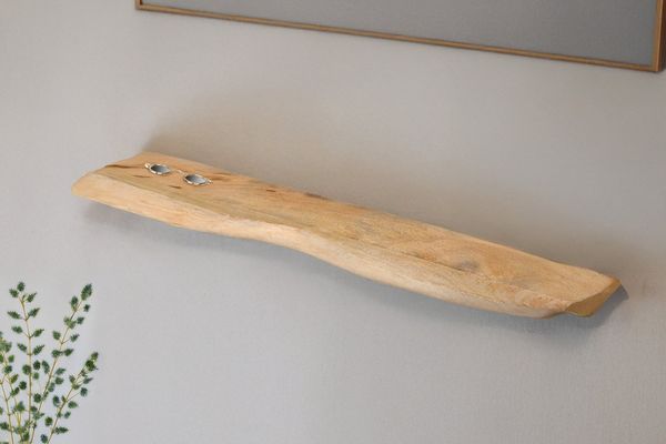 SAM® Wandregal Nomi, massives Mangoholz, Baumkante, verschiedene Größen