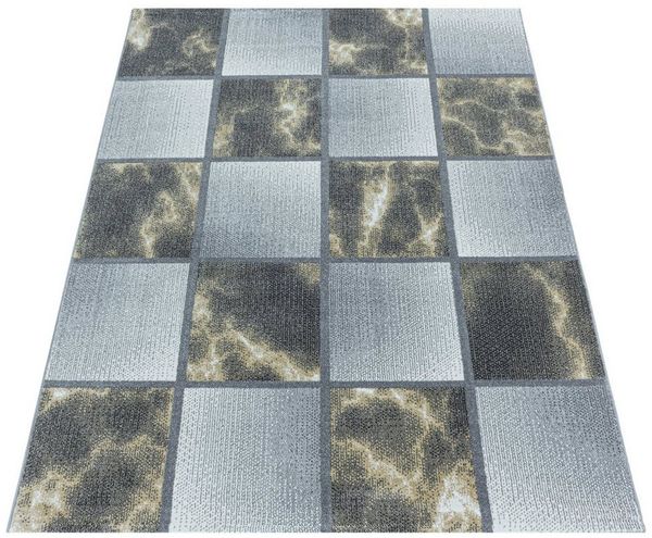 SIMPEX24 Teppich Kariert Design, Läufer, Höhe: 8 mm, Kurzflor Teppich Wohnzimmer Kariert Design Verschidene Größen