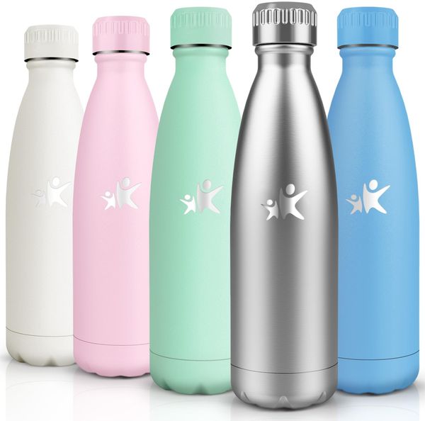 HoneyHolly Trinkflasche Edelstahl - 750ml - Thermosflasche, BPA-Frei, Auslaufsicher Wasserflasche,Trinkflasche Kohlensäure Geeignet, Thermoskanne für Fitness, Gym, Fahrrad