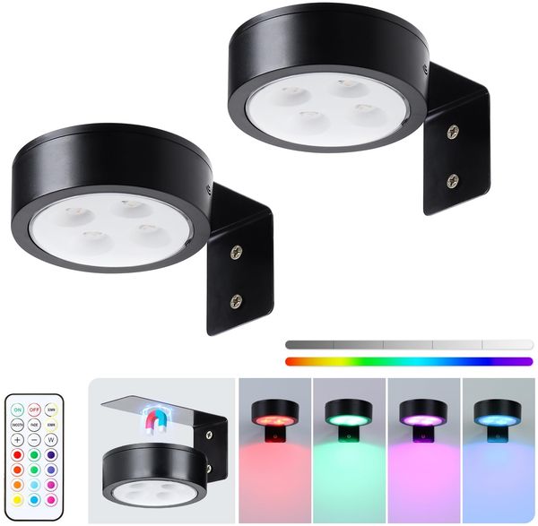 Wandleuchte, Metall, Schwarz, LED, 3M