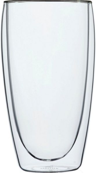 SABATIER International Latte-Macchiato-Glas Brasserie, 2-tlg, Borosilikatglas, Mundgeblasen, 300 ml, hitze- & kältebeständiges Borosilikatglas