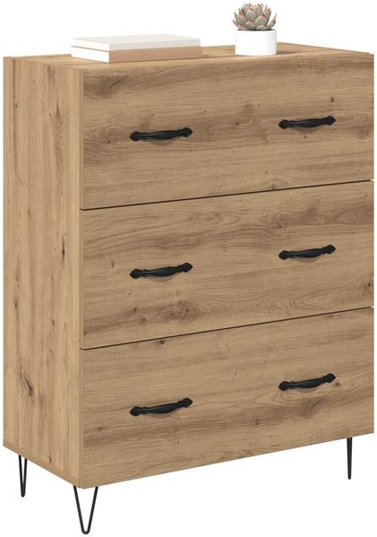 vidaXL Sideboard Artisan-Eiche 69,5 x 34 x 90 cm Verbundholz und Eisen 881496 Bild 3