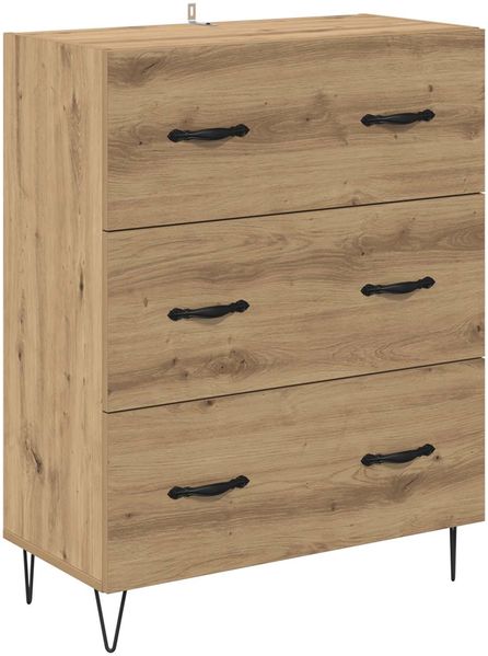 vidaXL Sideboard Artisan-Eiche 69,5 x 34 x 90 cm Verbundholz und Eisen 881496 Bild 2
