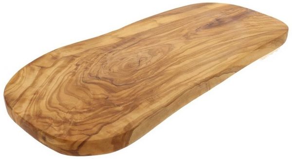 Hofmeister Schneidebrett Olivenholz Küchenbrett Holzbrett, Schneidebrett 40 x 20 x 1,5 cm