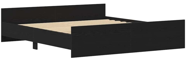 vidaXL Bettgestell ohne Matratze Schwarze Eiche 180x200 cm Holzwerkstoff 3329322 Bild 4