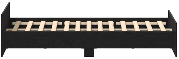 vidaXL Bettgestell ohne Matratze Schwarze Eiche 180x200 cm Holzwerkstoff 3329322 Bild 6