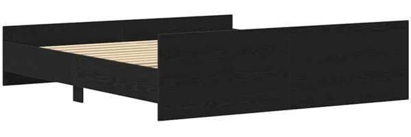 vidaXL Bettgestell ohne Matratze Schwarze Eiche 180x200 cm Holzwerkstoff 3329322 Bild 7