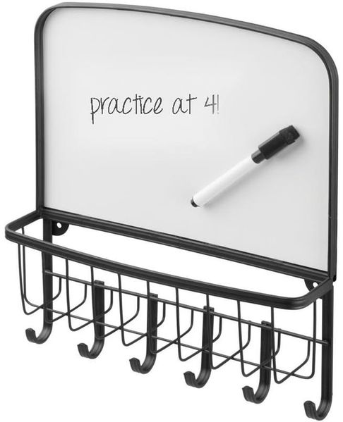 Briefablage Schlüsselleiste schwarz Schlüsselbrett Whiteboard Board mDesign