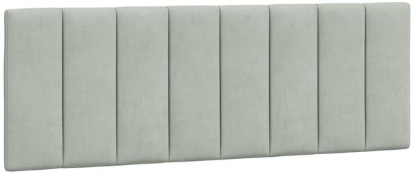 vidaXL Bett mit Matratze "Hanko" Hellgrau 140x200 cm Samt 3208598 Bild 5