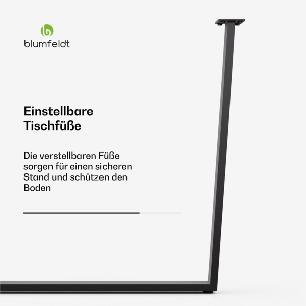 blumfeldt Tischbein Ayr, Robuste Metallbeine Modern 82 x 72cm Bild 4