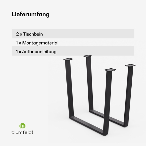 blumfeldt Tischbein Ayr, Robuste Metallbeine Modern 82 x 72cm Bild 6